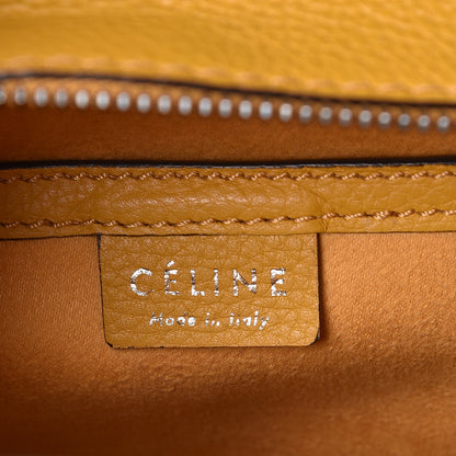 Celine Drummed Calfskin Nano Luggage Ocre 8 of 8