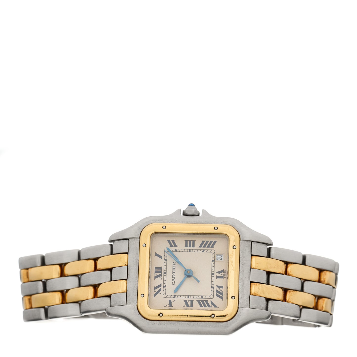 Stainless Steel 18K Yellow Gold 27mm Panthere Quartz Watch