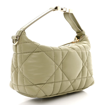 Christian Dior Calfskin Macrocannage Small Diortravel Nomad Pouch Desert Sage 3 of 10