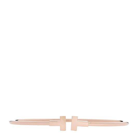 18K Rose Gold Narrow T Wire Bracelet