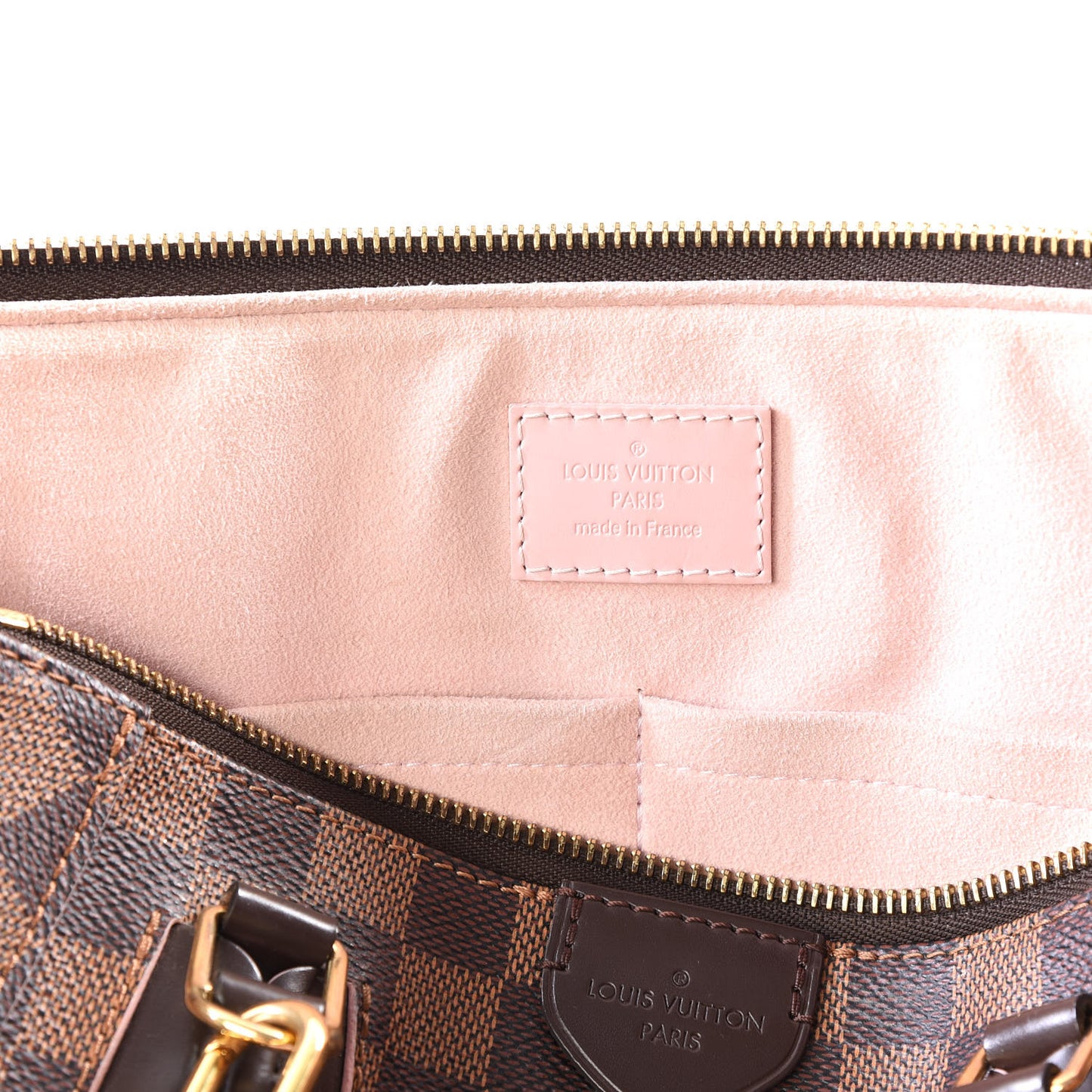 Damier Ebene Caissa Tote PM Rose Ballerine