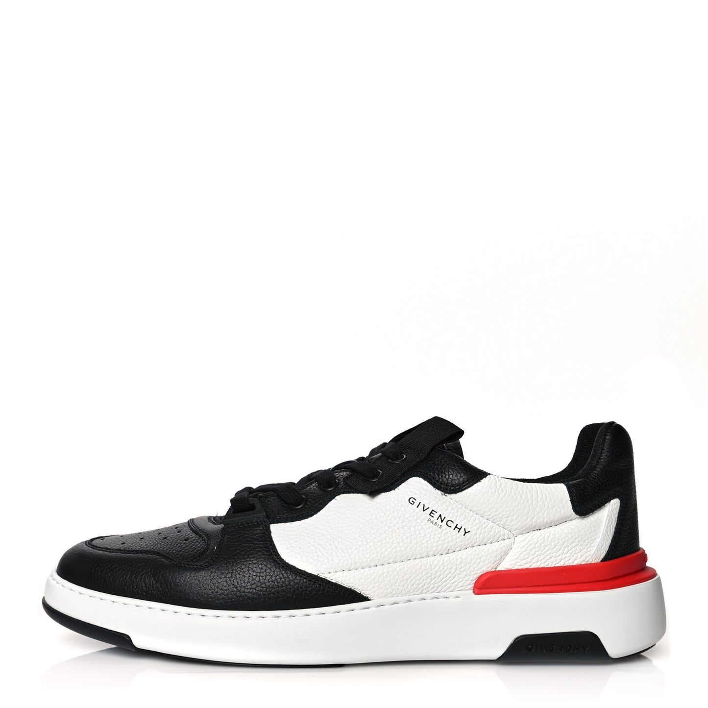 Calfskin Wing Low Top Sneakers 45 Black