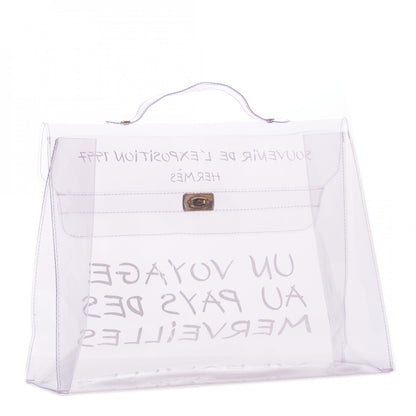 Hermes Vinyl Souvenir De L'Exposition Kelly Transparent 2 of 7