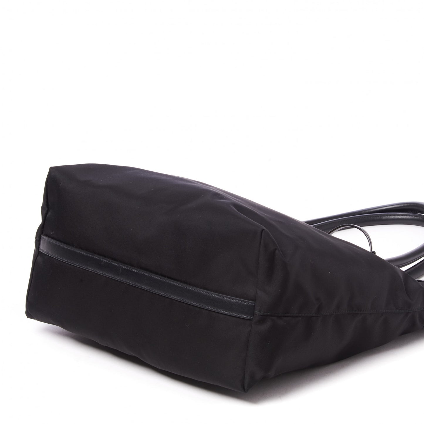 Tessuto Nylon Soft Calf Shopping Tote Black