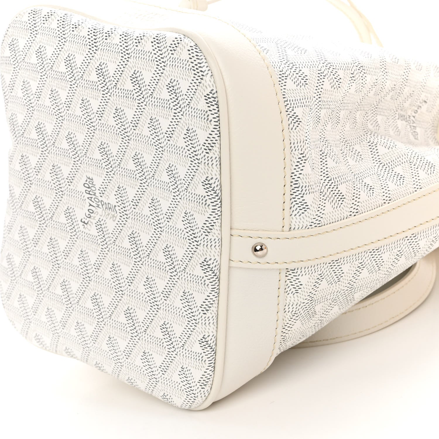 Goyard Goyardine Petit Flot Bucket Bag PM White 8 of 9