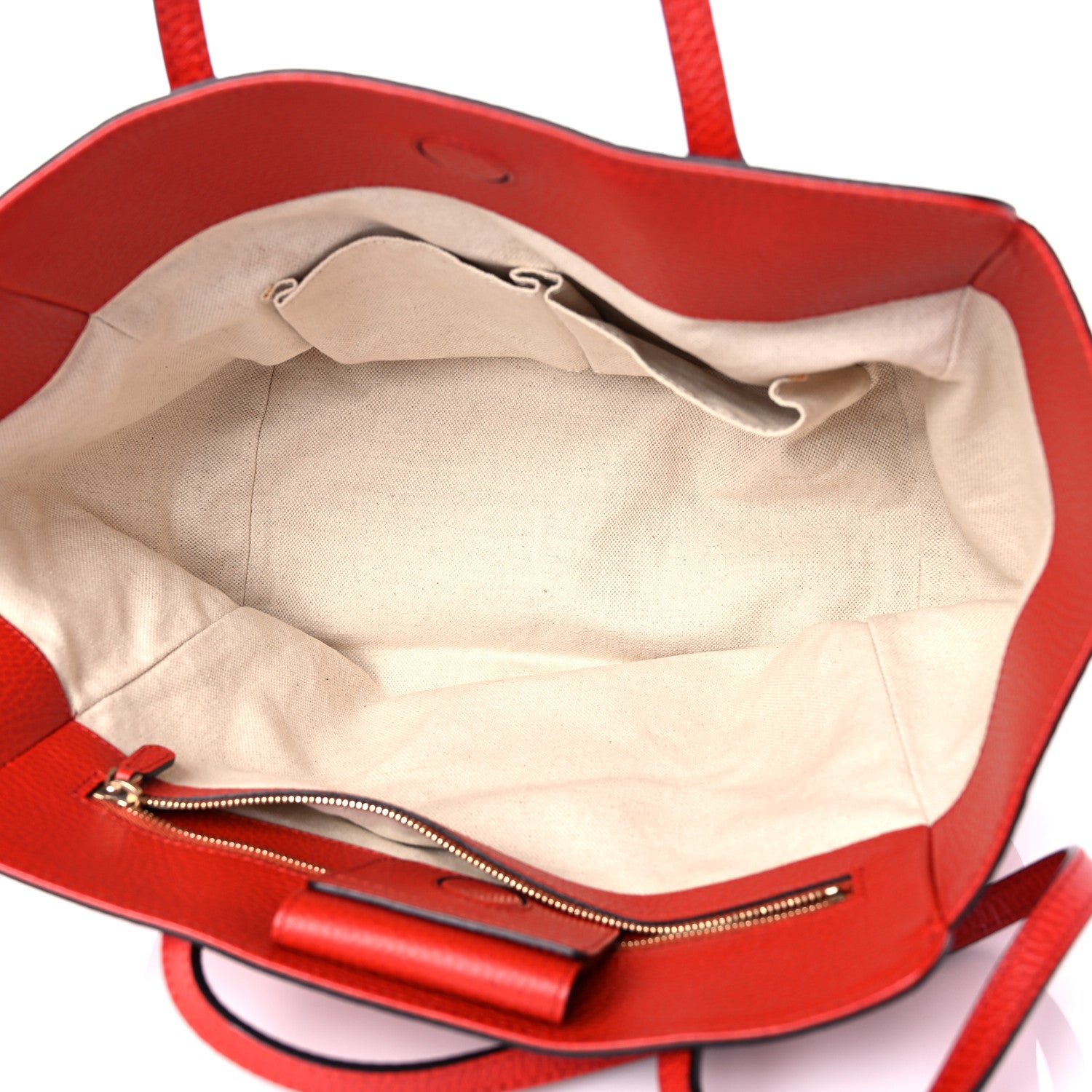 Gucci Dollar Calfskin Small Swing Tote Red 6 of 12
