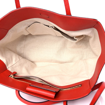 Gucci Dollar Calfskin Small Swing Tote Red 6 of 12