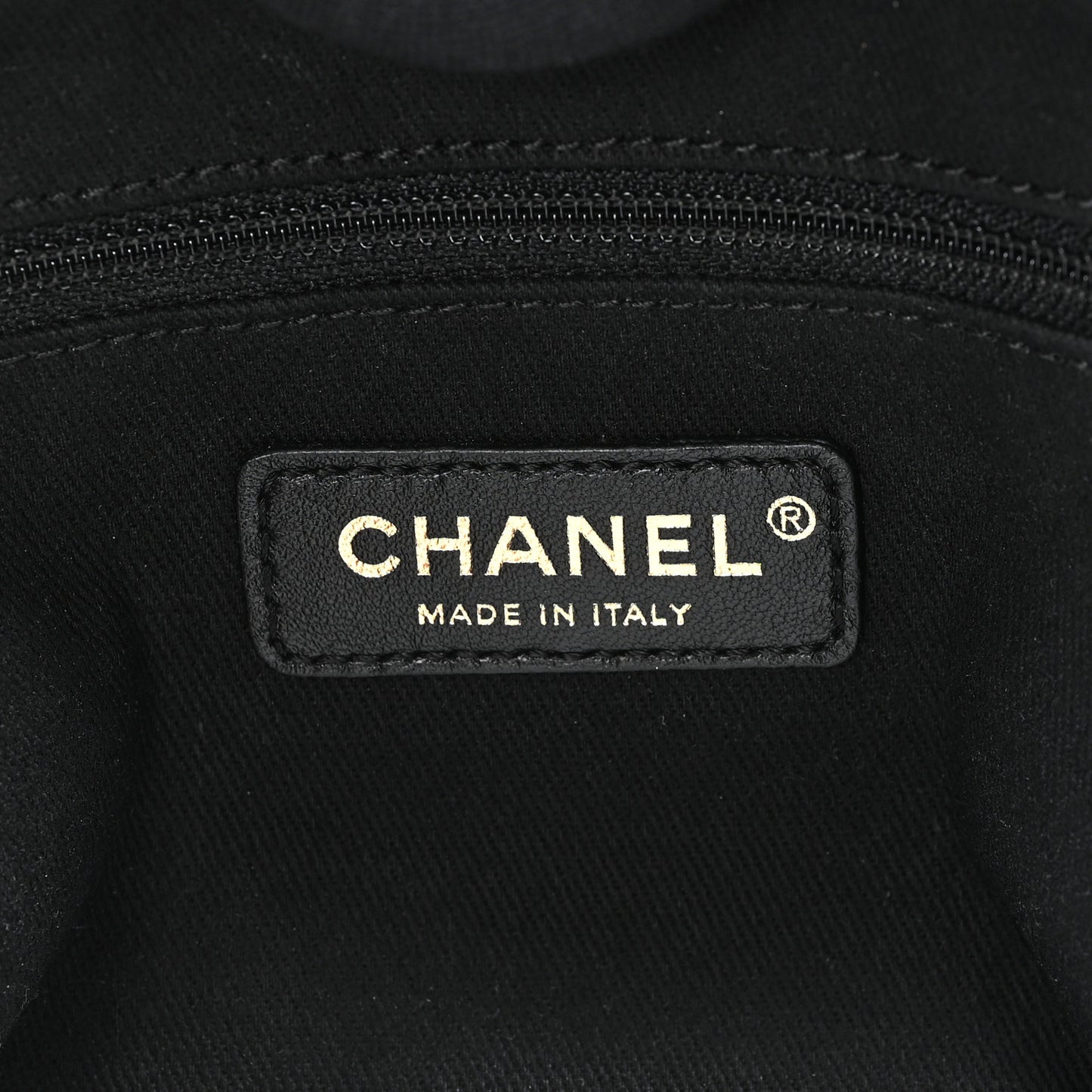 Mixed Fibers Calfskin Small Deauville Tote Black