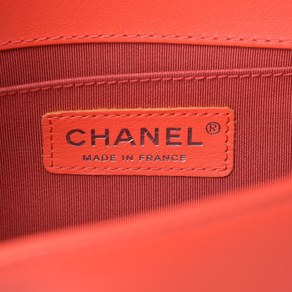 Chanel Calfskin Chevron Quilted Medium Boy Flap Coral 6 of 10