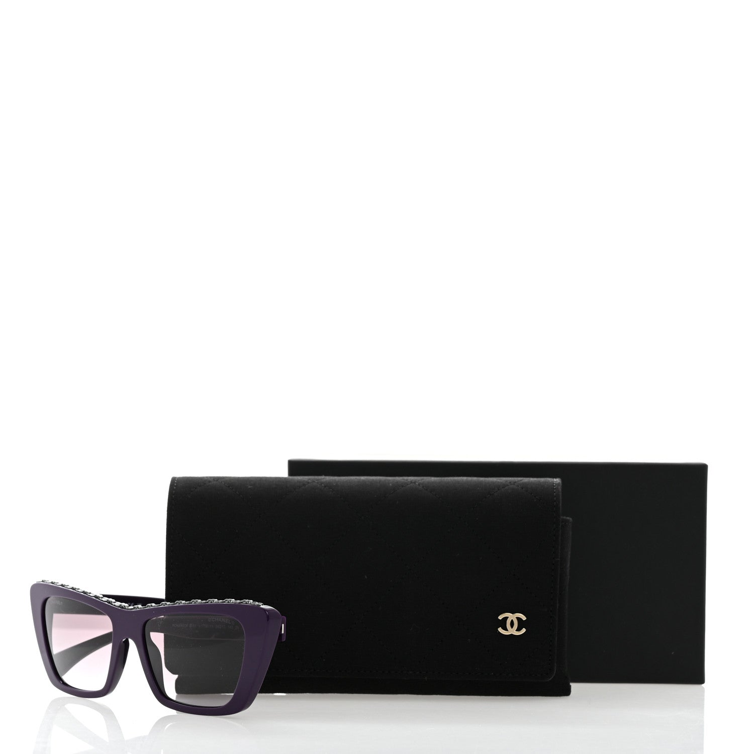 Chanel Acetate Butterfly Sunglasses 5540 Purple 8 of 8
