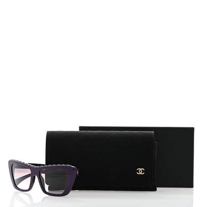Chanel Acetate Butterfly Sunglasses 5540 Purple 8 of 8