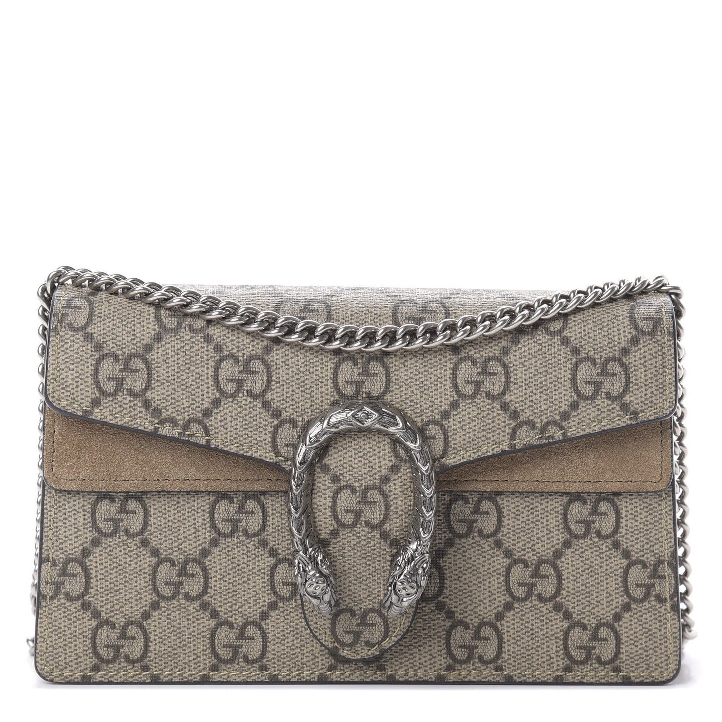 GG Supreme Monogram Super Mini Dionysus Shoulder Bag Taupe