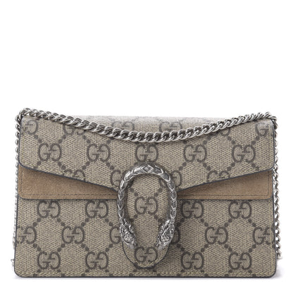 Gucci GG Supreme Monogram Super Mini Dionysus Shoulder Bag Taupe 1 of 11