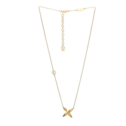 Louis Vuitton Metal Louisette Necklace Gold 3 of 5