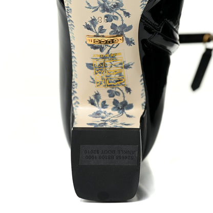 Gucci Vernice GG Victoire 55mm Ankle Boots 38 Black 8 of 12