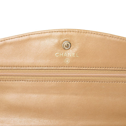 Chanel Caviar Timeless CC Wallet On Chain WOC Beige 6 of 14
