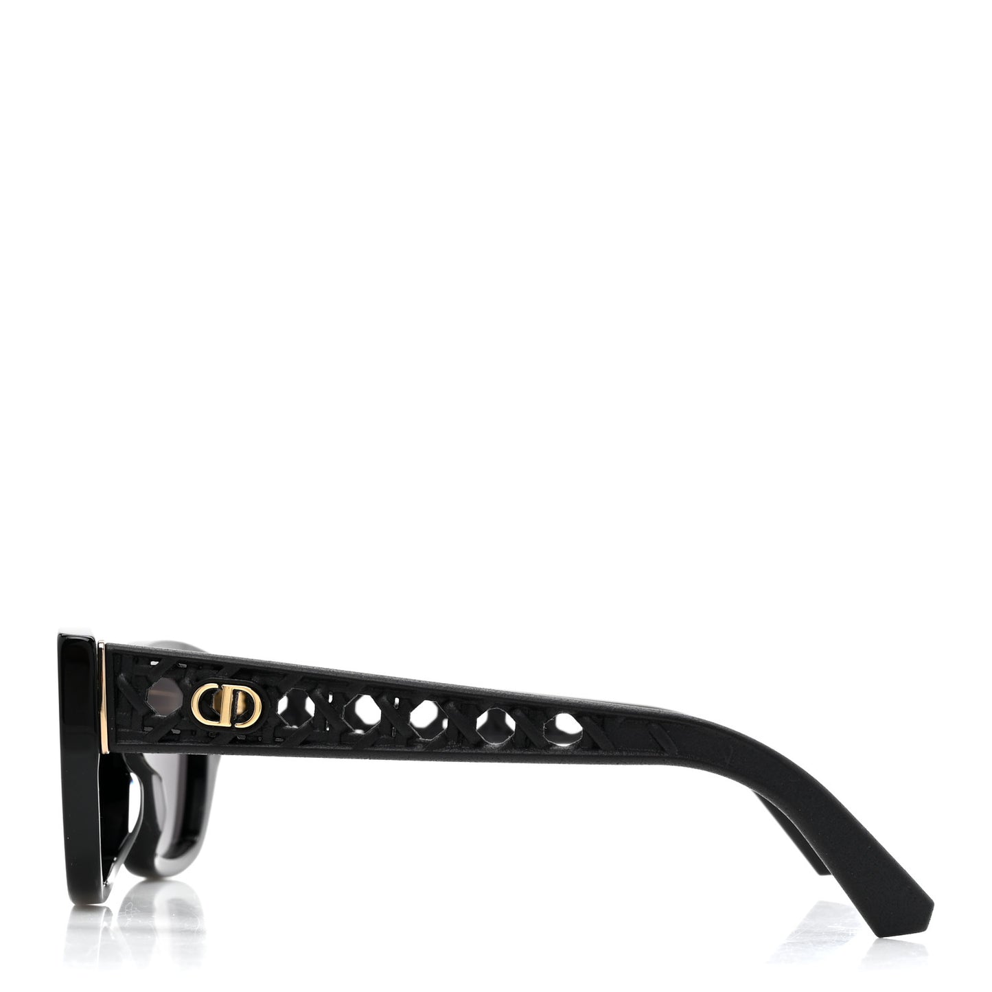Acetate Nylon Cannage Square VeryDior S2I Sunglasses Black