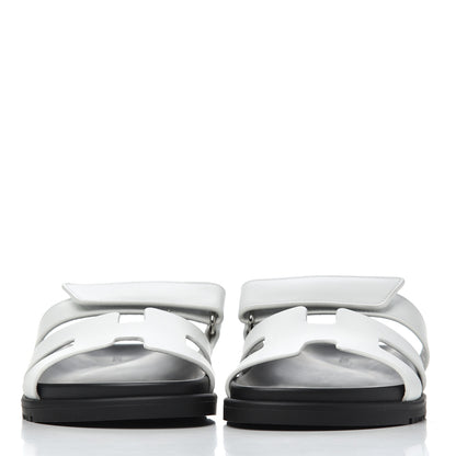 Hermes Calfskin Womens Chypre Sandals 36 White 2 of 9
