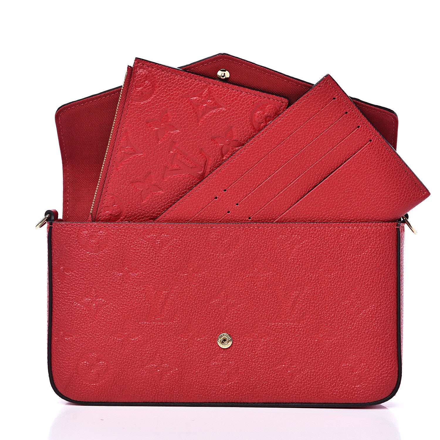 Louis Vuitton Empreinte Pochette Felicie Chain Wallet Cherry 7 of 11