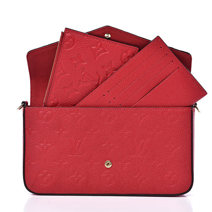 Louis Vuitton Empreinte Pochette Felicie Chain Wallet Cherry 7 of 11