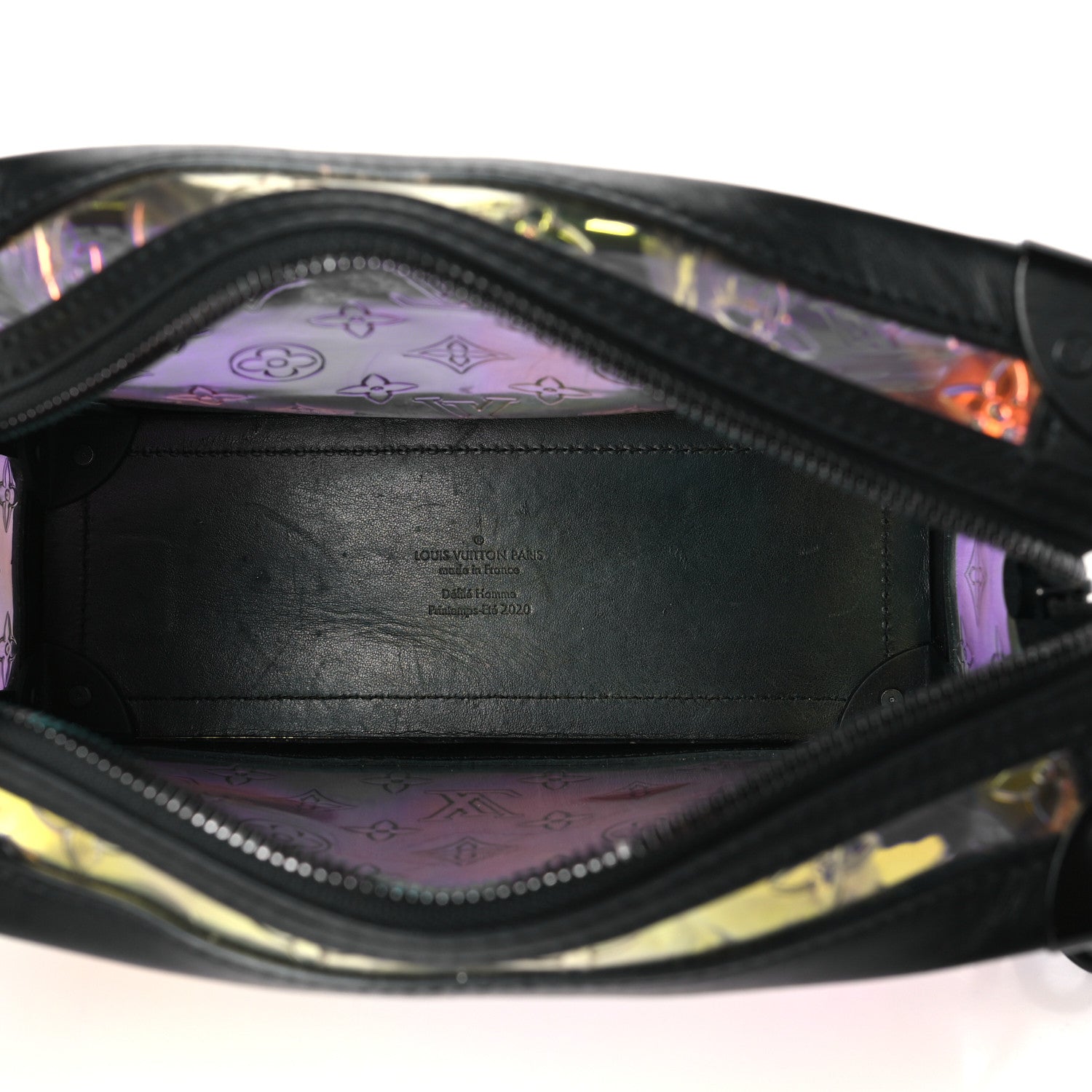 Louis Vuitton Calfskin PVC Monogram Solar Ray Soft Trunk Iridescent Prism Black 5 of 8