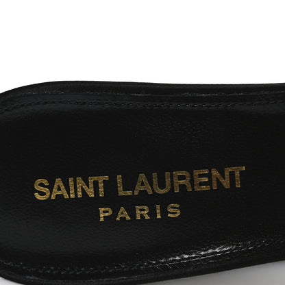 Saint Laurent Crepe Satin Boogie 110 Mule Sandals 39 Black 9 of 11