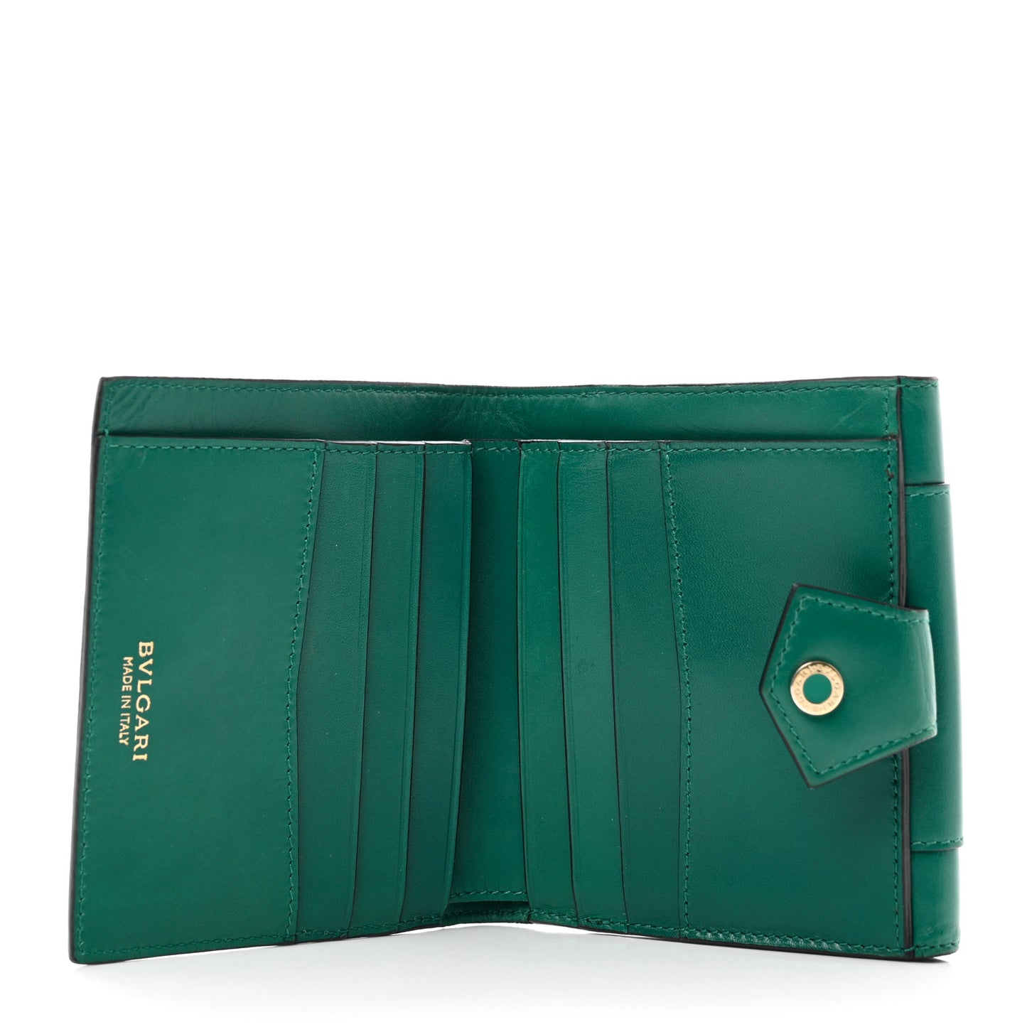 Calfskin Serpenti Forever Wallet Emerald Green