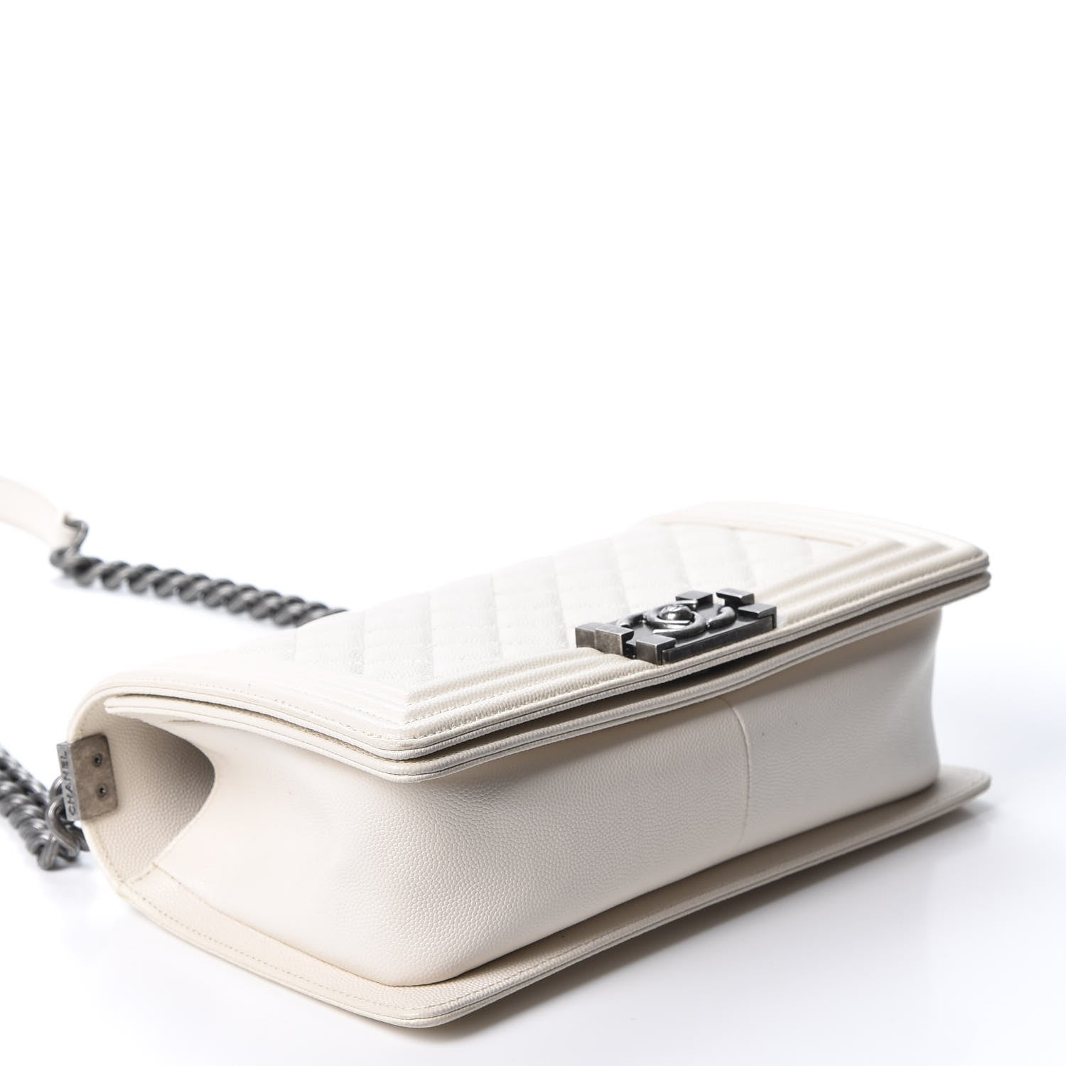 Chanel Caviar Quilted Medium Boy Flap Ivory 3 of 10