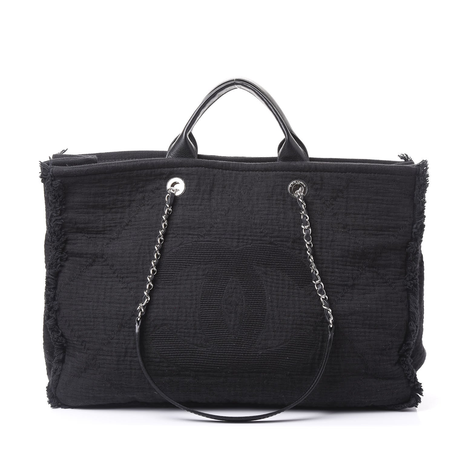 Chanel Canvas Extra Large Double Face Shopping Tote Black 1 of 12