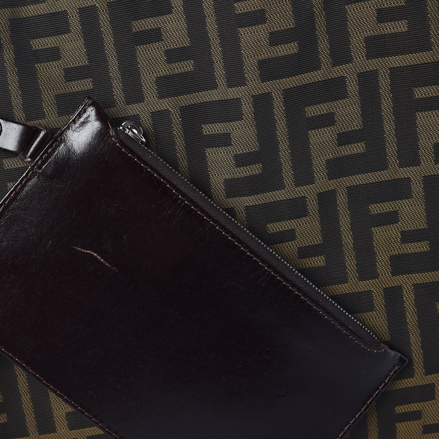 Fendi Zucca Medium Roll Tote Tobacco 12 of 12