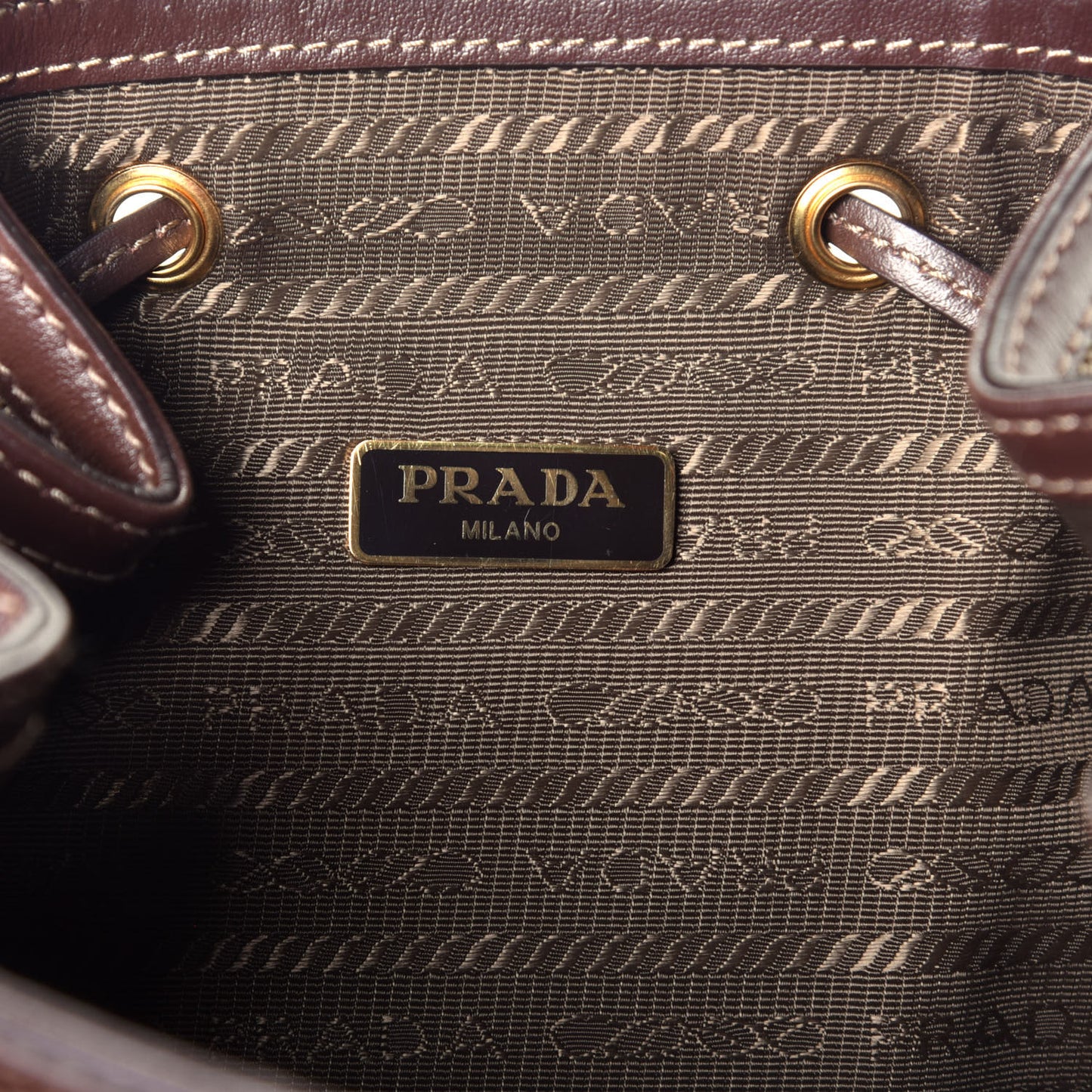Jacquard Logo Mini Bucket Crossbody Bag Corda Bruciato