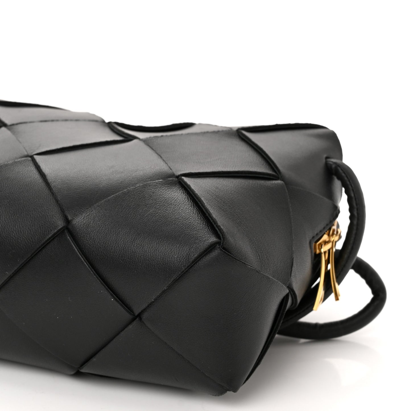Lambskin Maxi Intrecciato Small Cassette Camera Bag Black