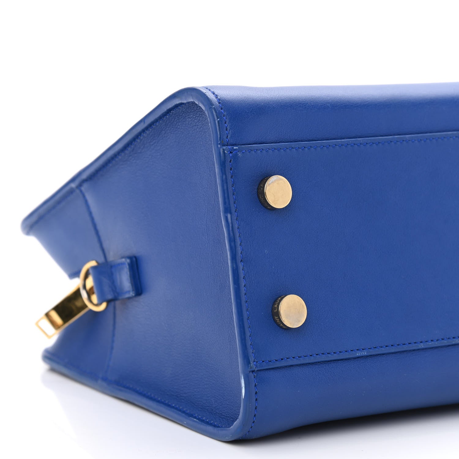 Saint Laurent Calfskin Monogram Baby Cabas Blue 8 of 13