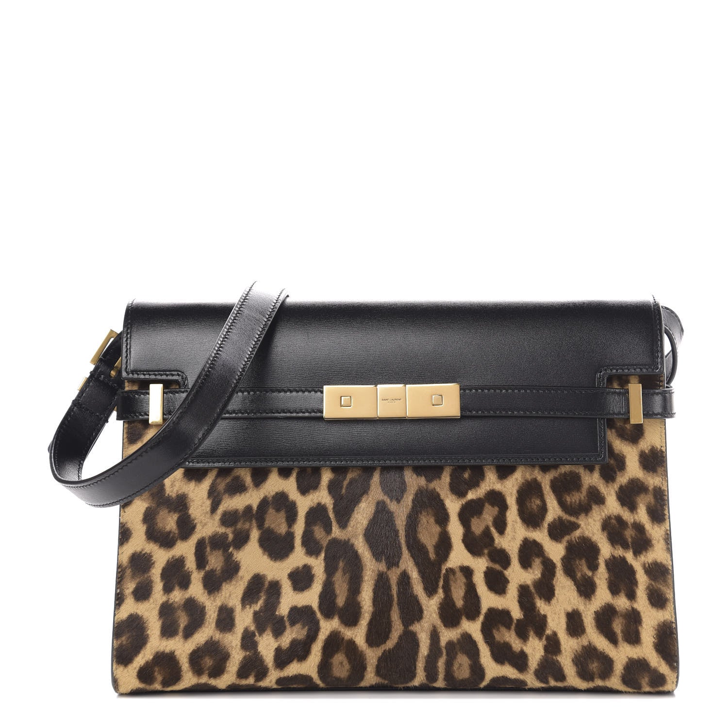 Saint Laurent Calf hair Calfskin Manhattan Baguette Black 1 of 18