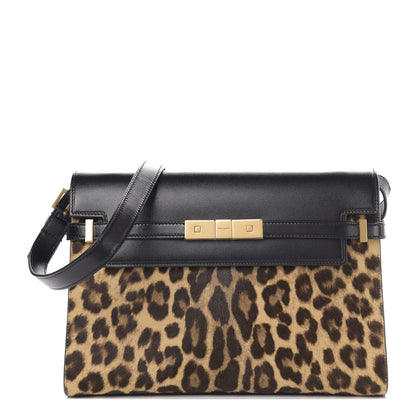 Saint Laurent Calf hair Calfskin Manhattan Baguette Black 1 of 18