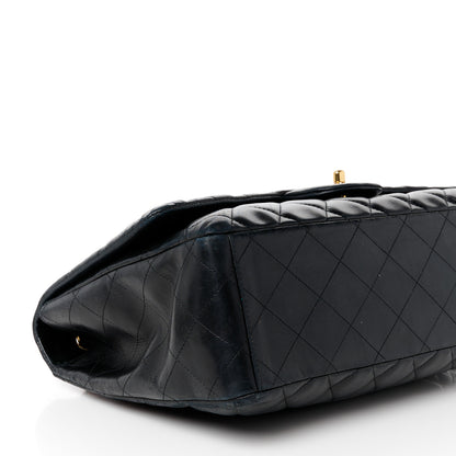 Chanel Lambskin Quilted Maxi Single Flap Black 10 of 12
