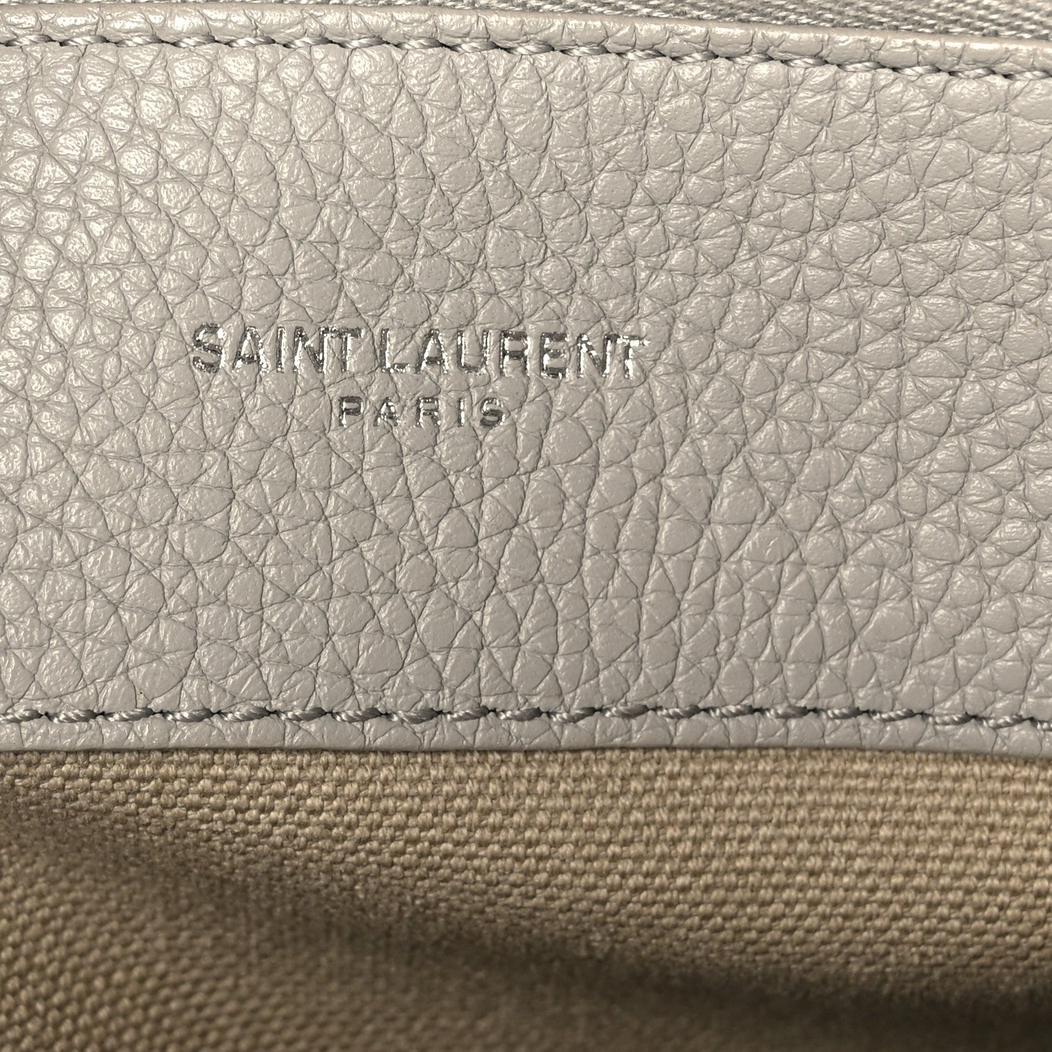 Saint Laurent Grained Calfskin Small Supple Sac De Jour Grey 7 of 11