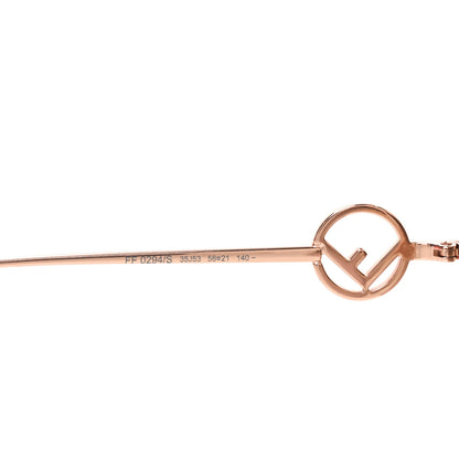Fendi Metal Acetate F is Fendi Square Sunglasses FF 0294/S Rose Gold 6 of 7