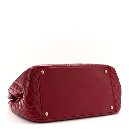 Chanel Aged Glazed Calfskin Quilted Large Daily Walk Flap Red 4 of 10