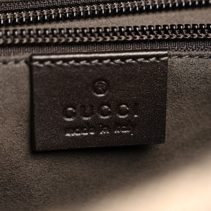 Gucci GG Supreme Monogram Selleria Calfskin Small Satchel Messenger Bag Beige Ebony Cocoa Dark Chocolate 6 of 12