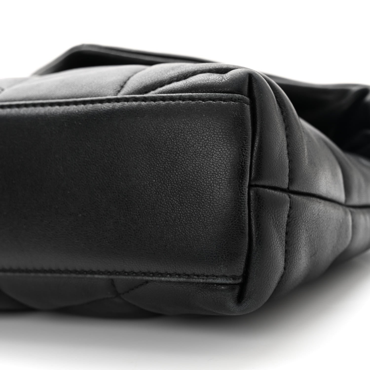 Saint Laurent Lambskin Quilted Toy Loulou Puffer Monogram Chain Satchel Black 10 of 12