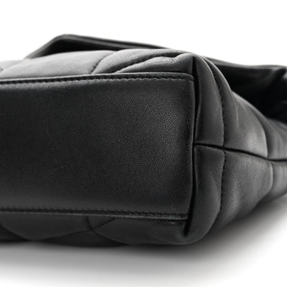 Saint Laurent Lambskin Quilted Toy Loulou Puffer Monogram Chain Satchel Black 10 of 12