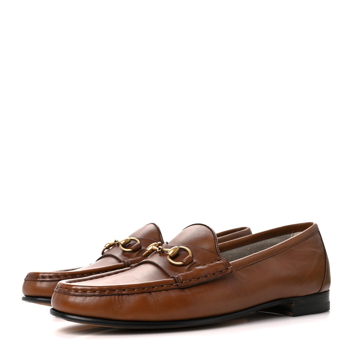 Betis Glamour Calfskin Womens 1953 Horsebit Loafers 39 Brown Sugar