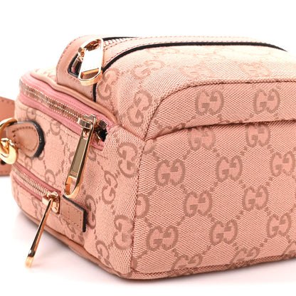 Gucci Monogram Textured Dollar Calfskin Mini Ophidia Crossbody Cloche Rose Pink 8 of 9