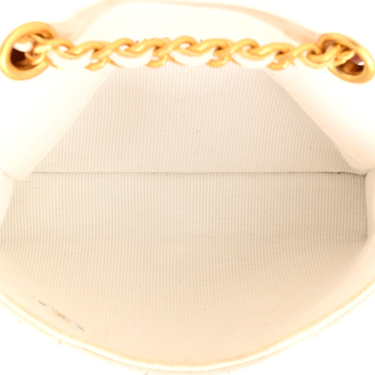 Chanel Lambskin Enamel Quilted Mini Chain Belt Bag White 5 of 14