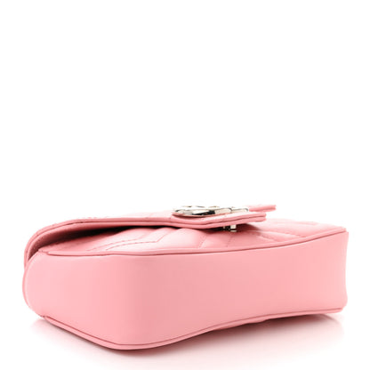 Gucci Calfskin Matelasse Super Mini GG Marmont Shoulder Bag Wild Rose 4 of 11