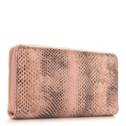 Gucci Snakeskin Zip Around Wallet Pink 3 of 8