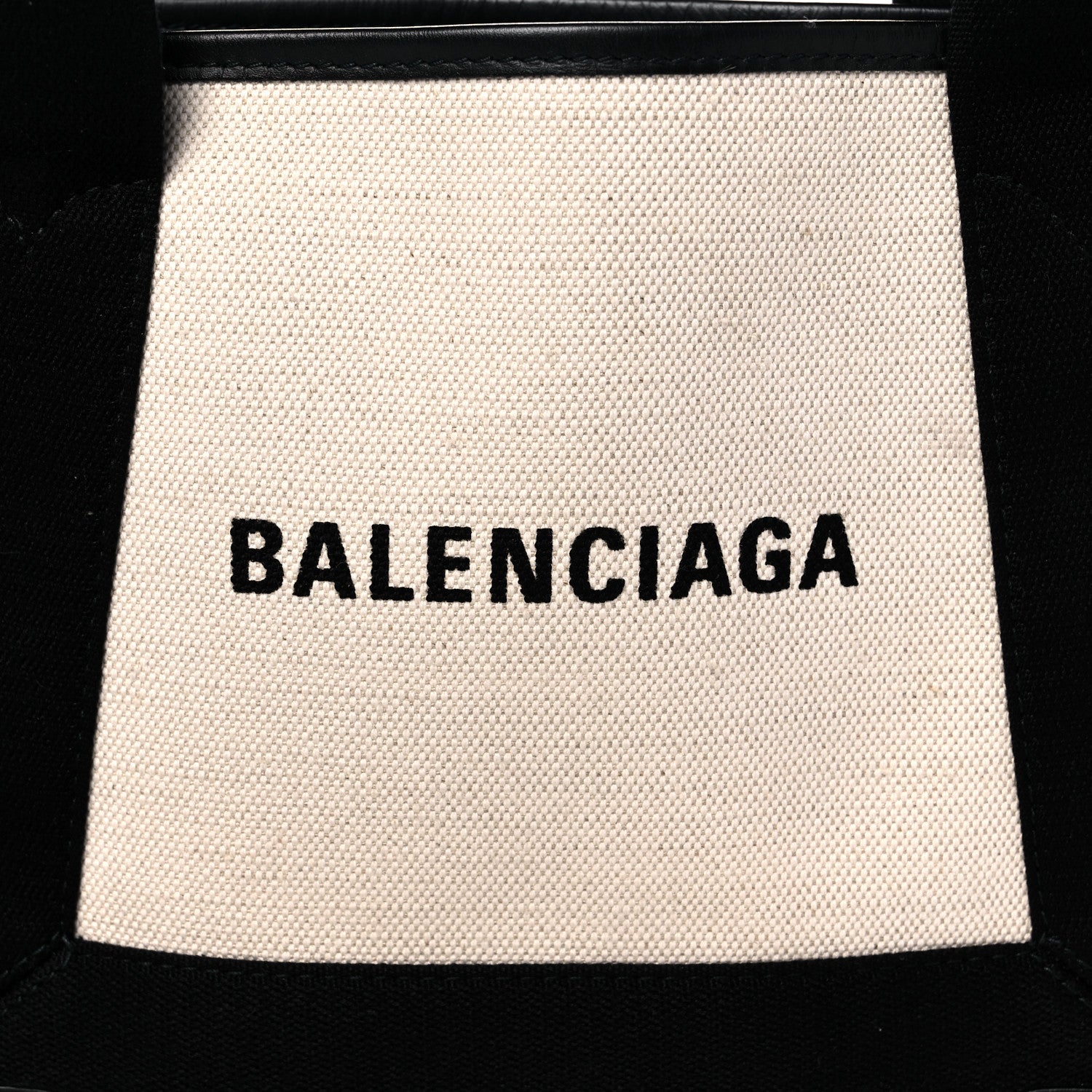Balenciaga Cotton Canvas Calfskin Navy Cabas XS Natural Black 9 of 18