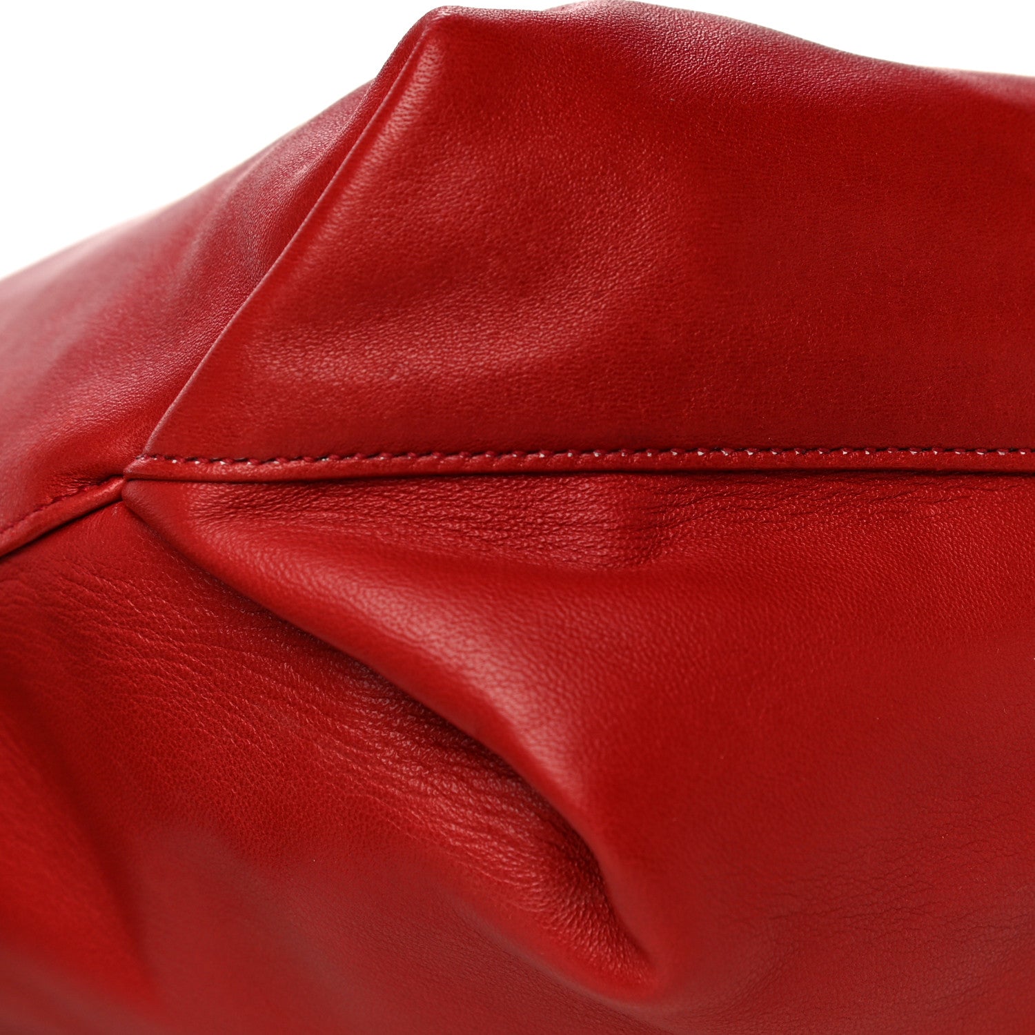 Saint Laurent Lambskin Small Teddy Bucket Bag Red 12 of 16