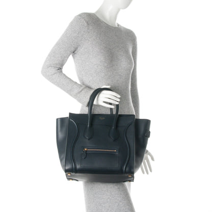 Celine Smooth Calfskin Mini Luggage Navy Blue 2 of 6